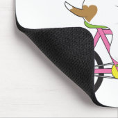 Niedlicher Welpe auf Fahrrad Mousepad (Ecke)