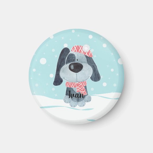 Niedlicher Welpe, Baby Magnet (Vorne)