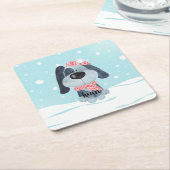 Niedlicher Welpe, Baby Rechteckiger Pappuntersetzer (angewinkelt)