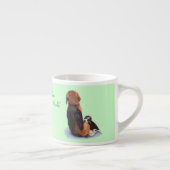 niedlicher Welpe-Beagle-Kuschelhund mit Slogan Espressotasse (Rechts)