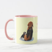 niedlicher Welpe-Beagle-Kuschelhund mit Slogan Tasse (Links)