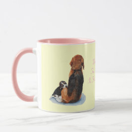 niedlicher Welpe-Beagle-Kuschelhund mit Slogan Tasse