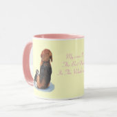 niedlicher Welpe-Beagle-Kuschelhund mit Slogan Tasse (Vorderseite Links)