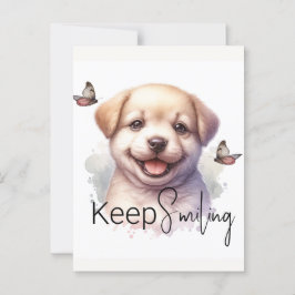 Niedlicher Welpe Behielt Lächeln Custom Postkarte