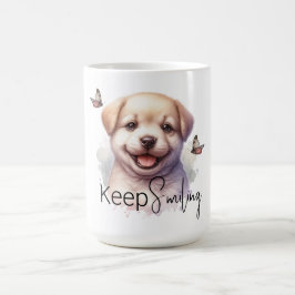 Niedlicher Welpe Behielt Lächeln der benutzerdefin Kaffeetasse