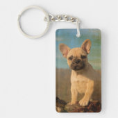 Niedlicher Welpe der französischen Bulldogge, Schlüsselanhänger (Vorderseite)