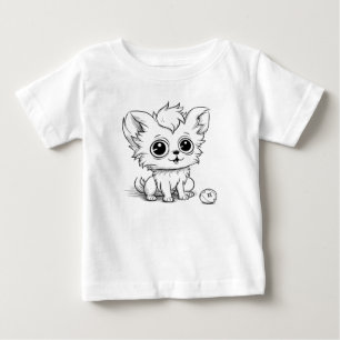 Niedlicher Welpe, der mit einer Kugel spielt Baby T-shirt