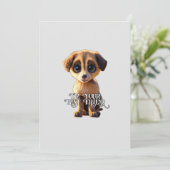 Niedlicher Welpe Einladung (Stehend Vorderseite)