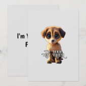 Niedlicher Welpe Einladung (Vorne/Hinten)