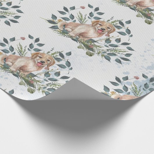 Niedlicher Welpe Geschenkpapier (Ecke)