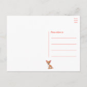 Niedlicher Welpe Hund Funny Cartoon Chihuahua Birt Postkarte (Rückseite)