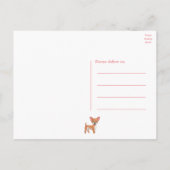 Niedlicher Welpe Hund Funny Cartoon Chihuahua Gebu Postkarte (Rückseite)