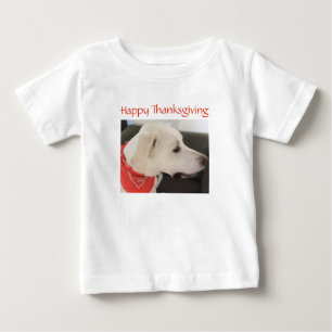 Niedlicher Welpe Hund Pink Erntedank Baby T-Shir T-shirt