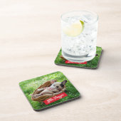 Niedlicher Welpe in einem Baseball-Mitt Untersetzer (Rechte Seite)