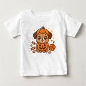 Niedlicher Welpe in Kürbiskostüm - Adorgreich Hall Baby T-shirt (Vorderseite)