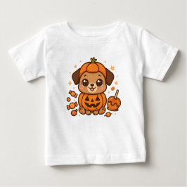 Niedlicher Welpe in Kürbiskostüm - Adorgreich Hall Baby T-shirt