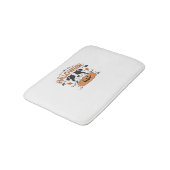 Niedlicher Welpe in Pumpkin - Halloween Hundelabbi Badematte (Schrägansicht)