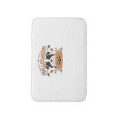 Niedlicher Welpe in Pumpkin - Halloween Hundelabbi Badematte (Vorderseite Vertikal)