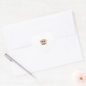 Niedlicher Welpe in Pumpkin � Halloween Hundelabbi Herz-Aufkleber (Umschlag)