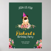 Niedlicher Welpe-Kindergeburtstag Poster (Vorne)