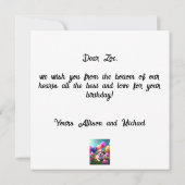 Niedlicher Welpe mit Ballons - Geburtstag (Rückseite)