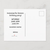 Niedlicher Welpe mit Ballons - Geburtstag Einladungspostkarte (Rückseite)