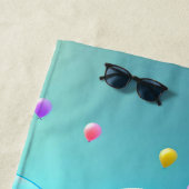 Niedlicher Welpe mit Ballons - süß Strandtuch (Beispiel)