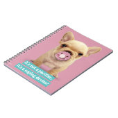 Niedlicher Welpe mit Schnuller Notizblock (Linke Seite)