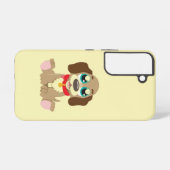 Niedlicher Welpe mit schönen Augen Samsung Galaxy Hülle (Rückseite (Horizontal))