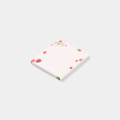 Niedlicher Welpe mit Strawberry-Post-it-klebrigen  Post-it Klebezettel (angewinkelt)