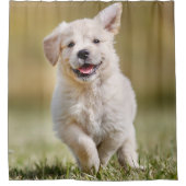 Niedlicher Welpe Personalisiert Foto Hund Duschvorhang (Vorderseite)