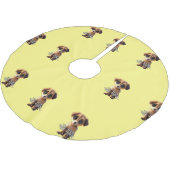 Niedlicher Welpe Polyester Weihnachtsbaumdecke (Schrägansicht)