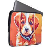 Niedlicher Welpe-Pop Art Laptopschutzhülle (Vorne Rechts)