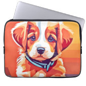 Niedlicher Welpe-Pop Art Laptopschutzhülle (Vorderseite)
