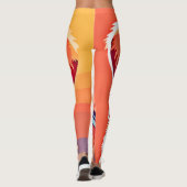 Niedlicher Welpe-Pop Art Leggings (Rückseite)