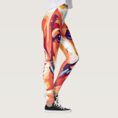 Niedlicher Welpe-Pop Art Leggings (Rechts)