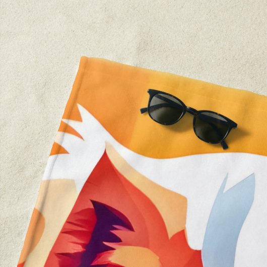 Niedlicher Welpe-Pop Art Strandtuch (Beispiel)