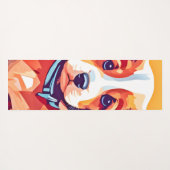 Niedlicher Welpe-Pop Art Yogamatte (Rückseite (Horizontal))