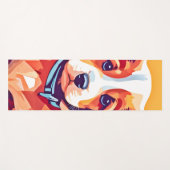 Niedlicher Welpe-Pop Art Yogamatte (Vorderseite (Horizontal))