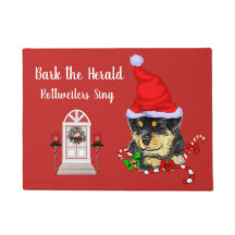 Niedlicher Welpe Rottweiler Weihnachten