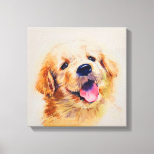 Niedlicher Welpe. Sein Name ist "Happy". leinwand 