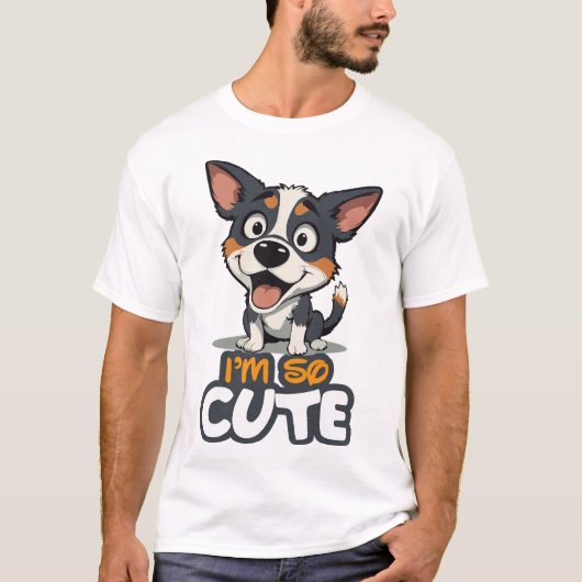 Niedlicher Welpe T-Shirt (Vorderseite)