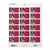 Niedlicher Welpe und Katze unter Weihnachtsbaum Adressaufkleber (Vorne)