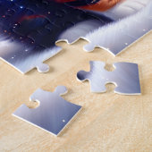 Niedlicher Welpe und Katze unter Weihnachtsbaum Puzzle (Seite)