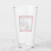 Niedlicher Welpen Dog Profil Red Christmas Glas (Rückseite)