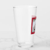 Niedlicher Welpen Dog Profil Red Christmas Glas (Rechts)