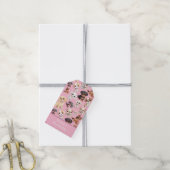 Niedlicher Welpen Happy Birthday Pink Geschenkanhänger (Mit Garn)