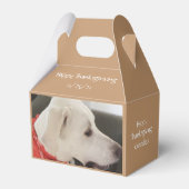 Niedlicher Welpen Hund Brown Erntedank Gevor Box Geschenkschachtel (Rückseite)