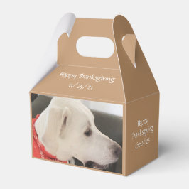 Niedlicher Welpen Hund Brown Erntedank Gevor Box Geschenkschachtel