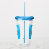 Niedlicher Welpen Hund Foto Happy Geburtstag Numme Acryltrinkbecher (Rechts)